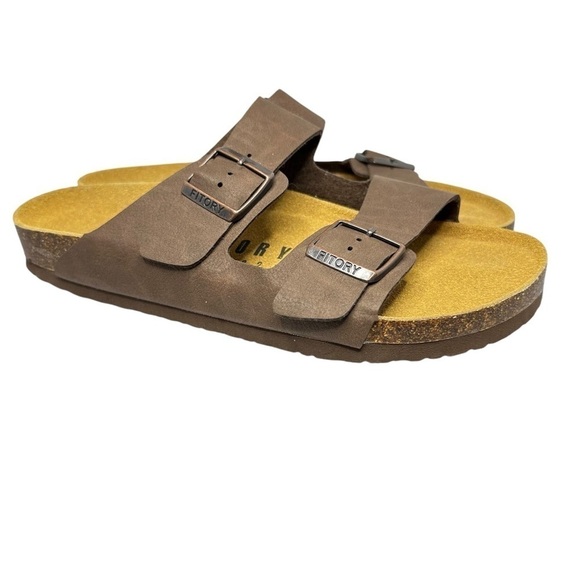Fitory Arch Pro 2.0 Men’s Brown Sandals Size 11 Adjustable Buckle Comfort Slides - Picture 1 of 11